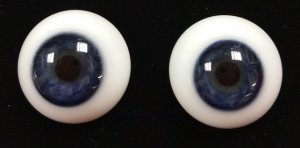 Tinks TRUE BLUE Lauscha Flat Back Solid Crystal Glass Eyes